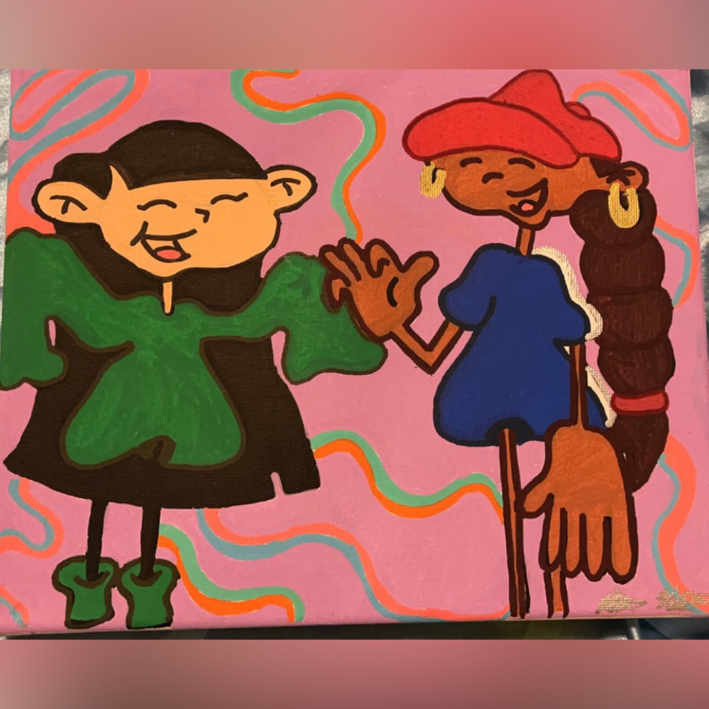 Small Hand drawn and painted Number 3 and Number 5 from codename kids next door